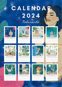 High Vibrational Wall Calendar 2024 by Noharanda